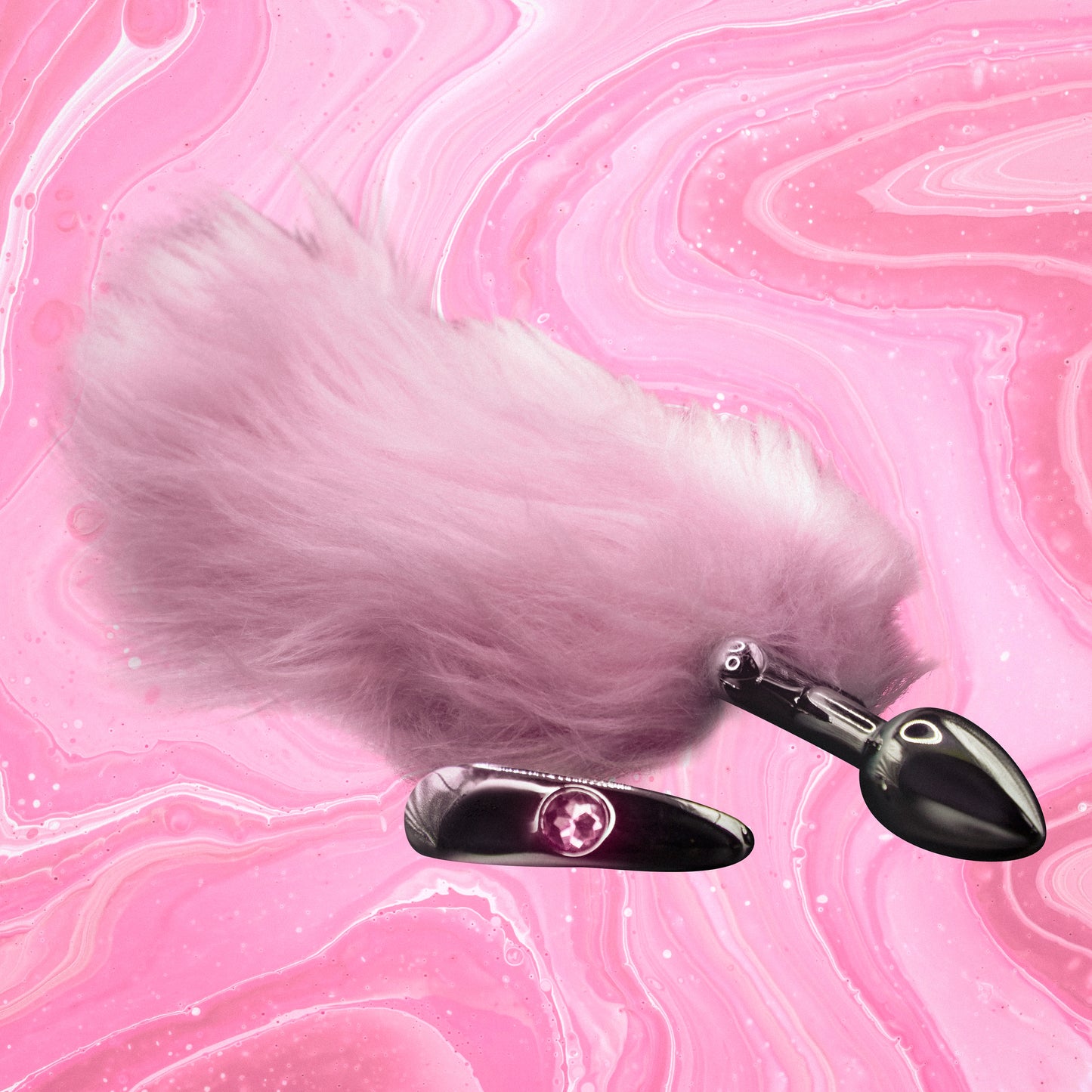 Cotton Candy Fox Tail Butt Plug