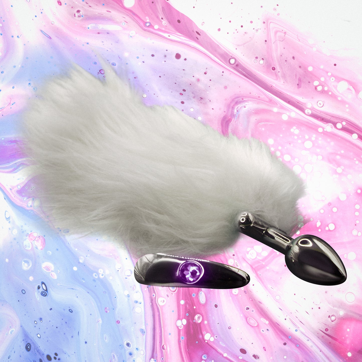 Cotton Candy Fox Tail Butt Plug