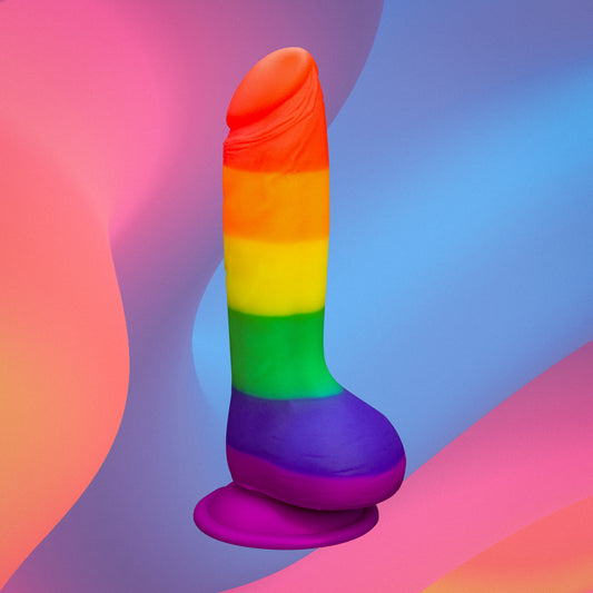 Rainbow Love Dildo